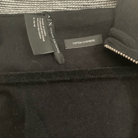 Armani exchange black cardigan with silver zipper XL - Picture 4 of 4